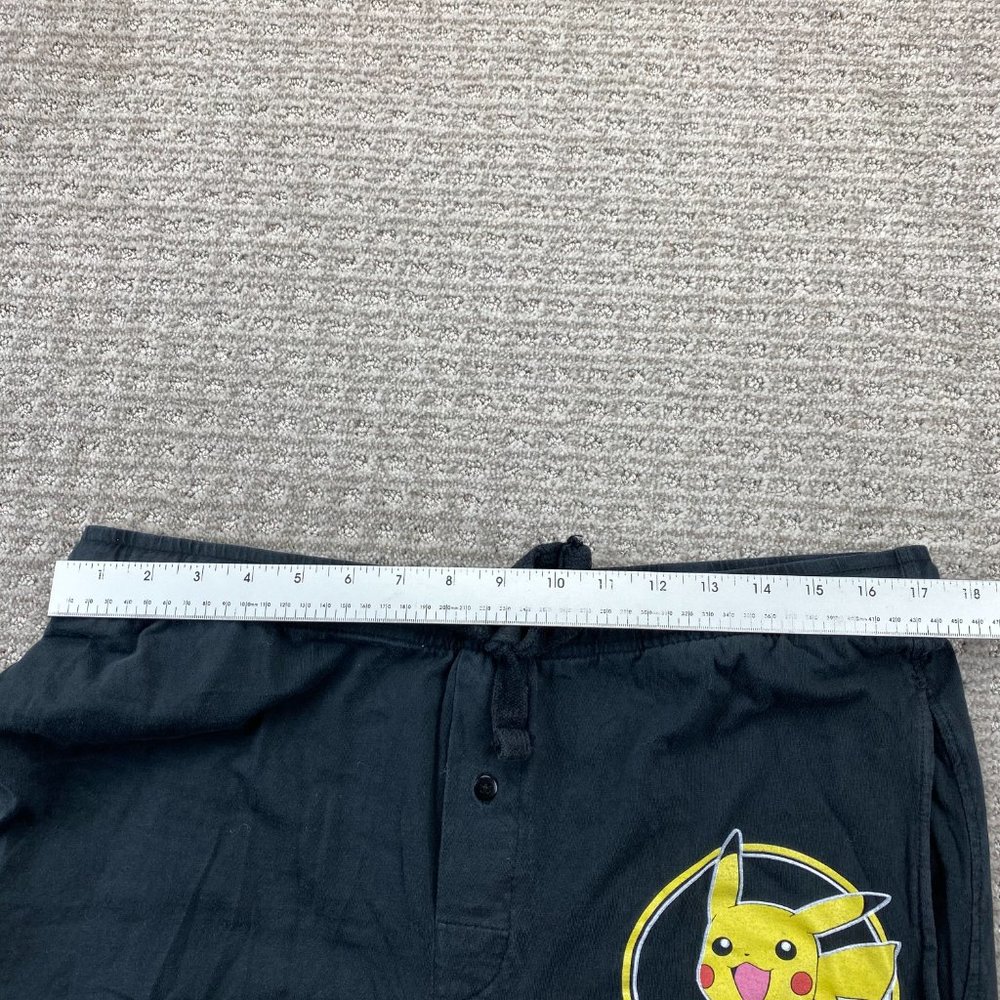 Pokémon Pikachu Pants Men Large L Black Pajama Sleep Lounge Wear Casual Mens - Picture 10 of 14